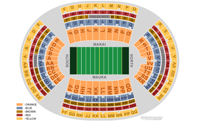 Aloha Stadium Seating Chart Virtual