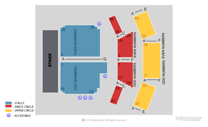 Plan de salle - Blackpool Grand Theatre