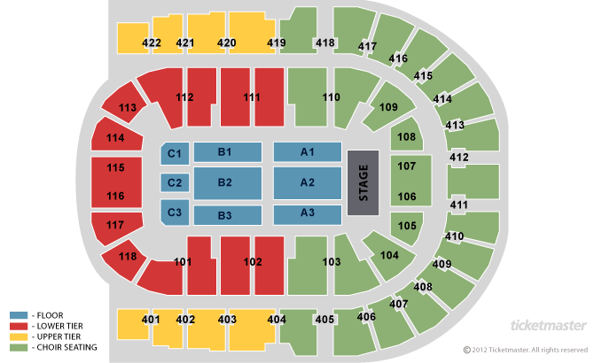 The World of Hans Zimmer - a New Dimension Seating Plan at The O2 Arena