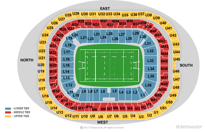 The Killik Cup - Barbarians V Fiji Seating Plan at Twickenham Stadium