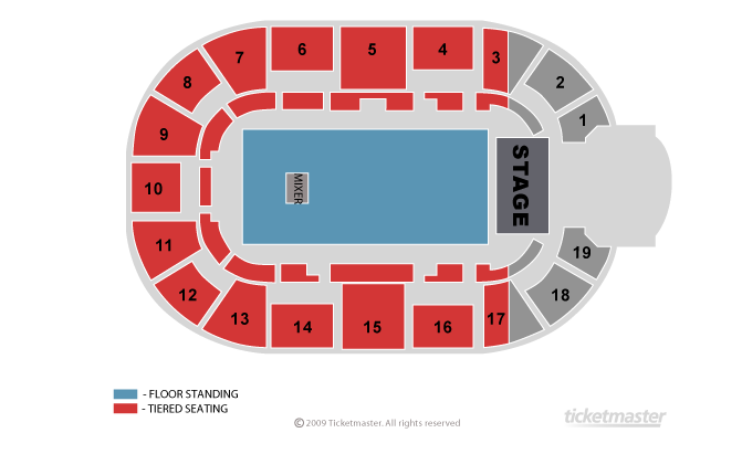 Papa Roach Seating Plan at Motorpoint Arena Nottingham