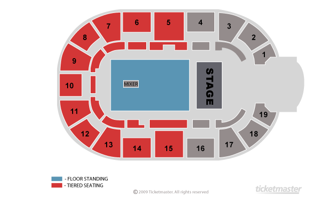 UB40 plus guests Soul II Soul Seating Plan at Motorpoint Arena Nottingham