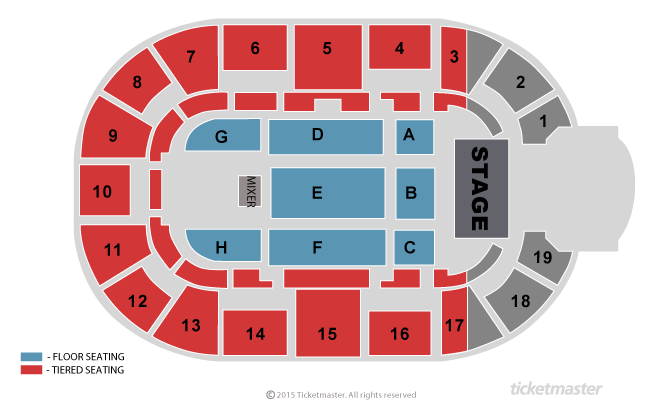Rod Stewart: Live in Concert Seating Plan at Motorpoint Arena Nottingham