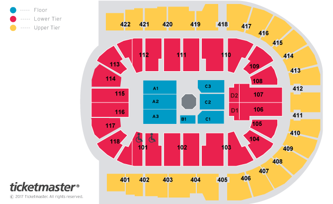 UFC FIGHT NIGHT: VOLKOV v ASPINALL Seating Plan at The O2 Arena