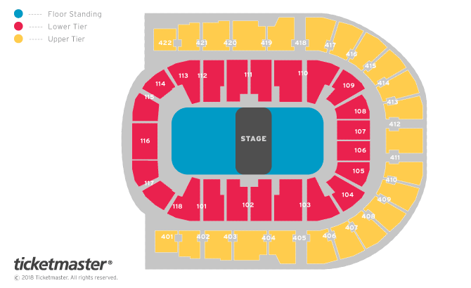 Mumford & Sons Seating Plan at The O2 Arena