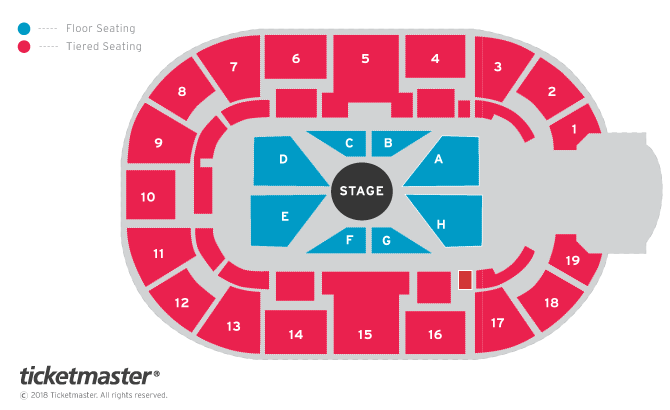 Russell Howard - Respite Seating Plan at Motorpoint Arena Nottingham