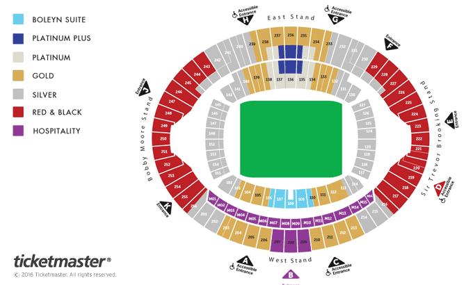 London Stadium Seating Chart