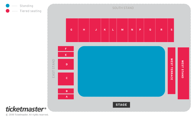 Nile Rodgers & Chic Seating Plan at Kingsholm Stadium