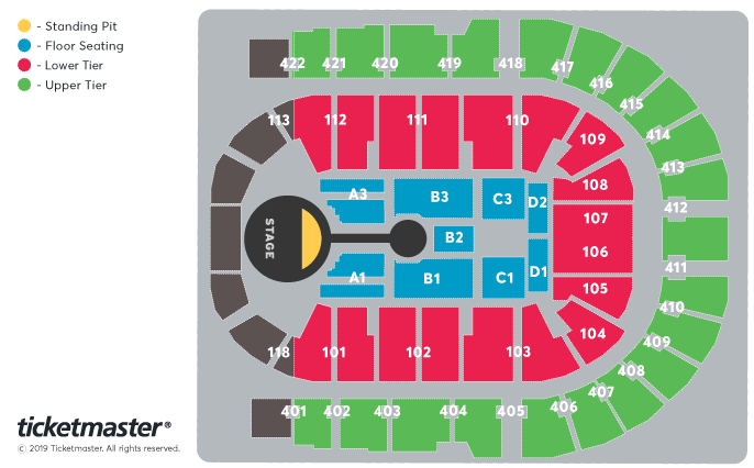 An Evening with Michael Buble Seating Plan at The O2 Arena