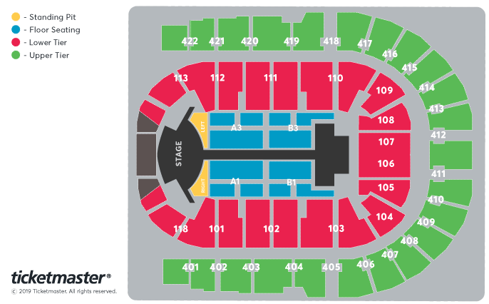 Jonas Brothers Seating Plan at The O2 Arena