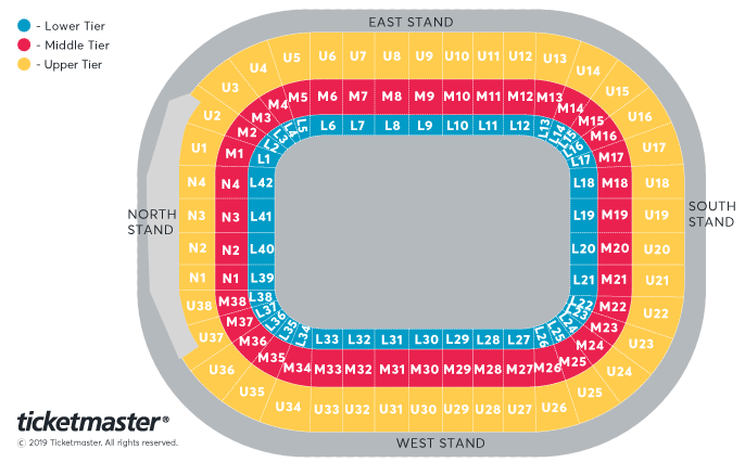 Nitro World Games - Sunday - Finals Seating Plan at Principality Stadium