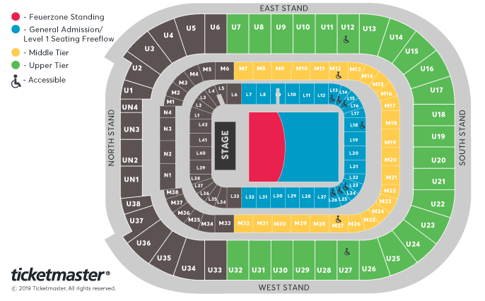 Rammstein Seating Plan at Principality Stadium