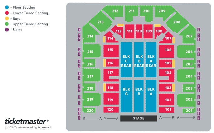 Bryan Adams Seating Plan at Utilita Arena Sheffield