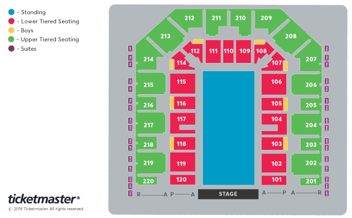 Gladiators Seating Plan at Utilita Arena Sheffield