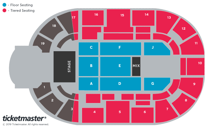 The Who Seating Plan at Motorpoint Arena Nottingham