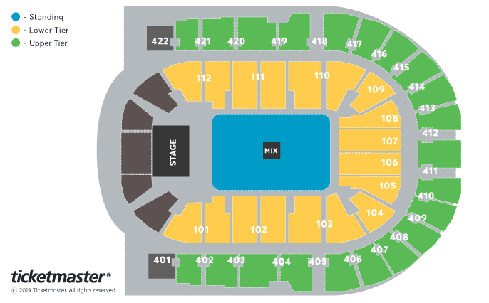 Nick Cave & the Bad Seeds Seating Plan at The O2 Arena