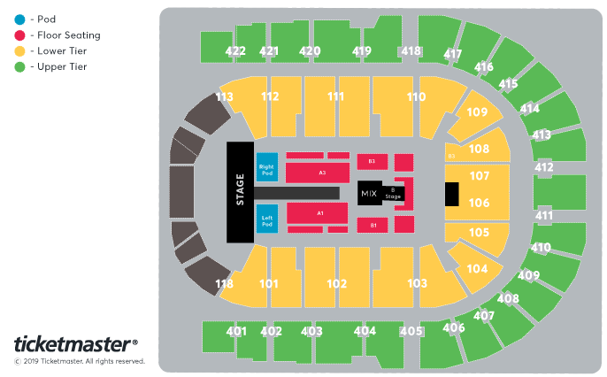 Harry Styles - Love On Tour Seating Plan at The O2 Arena