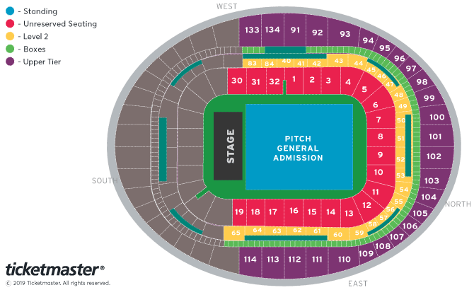 Emirates Stadium Seating Chart