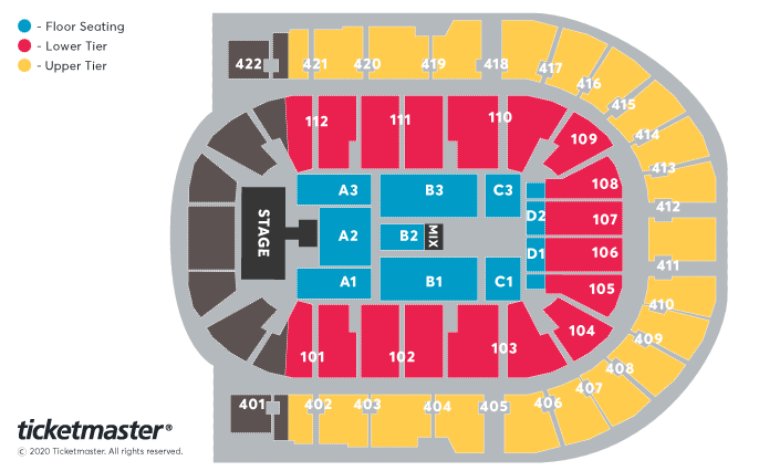 Steps - What the Future Holds Tour Seating Plan at The O2 Arena