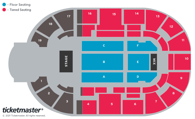 Rick Astley Seating Plan at Motorpoint Arena Nottingham