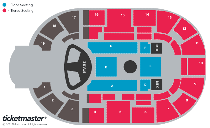 Gary Barlow Seating Plan at Motorpoint Arena Nottingham