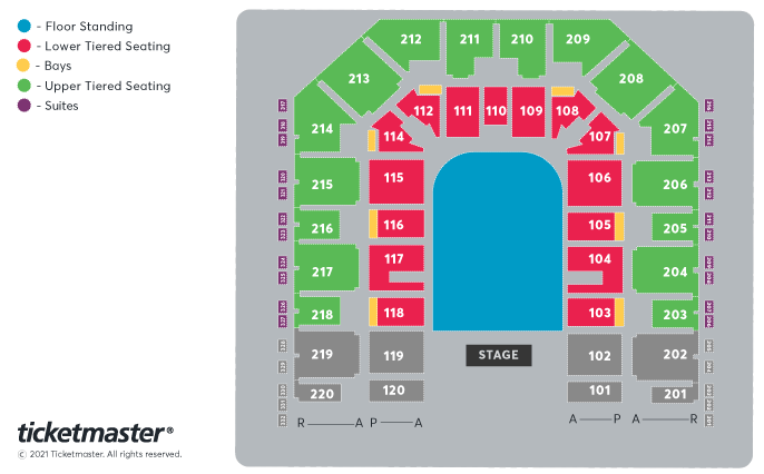 The Script Seating Plan - Utilita Arena Sheffield