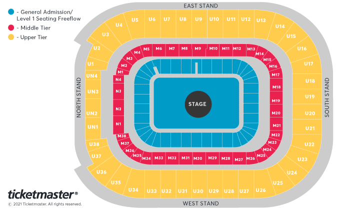 Ed Sheeran + - = ÷ x Tour Seating Plan at Principality Stadium