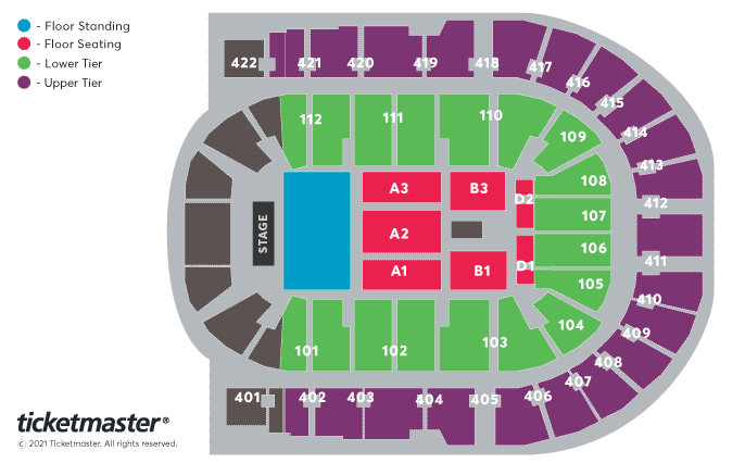 Bryan Adams Seating Plan - The O2 Arena