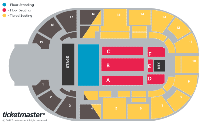 Bryan Adams Seating Plan at Motorpoint Arena Nottingham