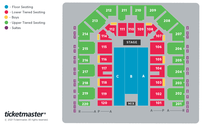 Young Voices In Concert Seating Plan at Utilita Arena Sheffield