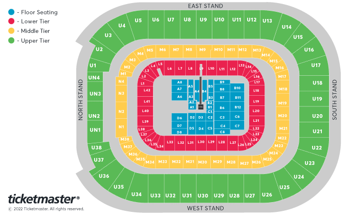 WWE Clash at the Castle - Hotel and Experience Packages Seating Plan at Principality Stadium