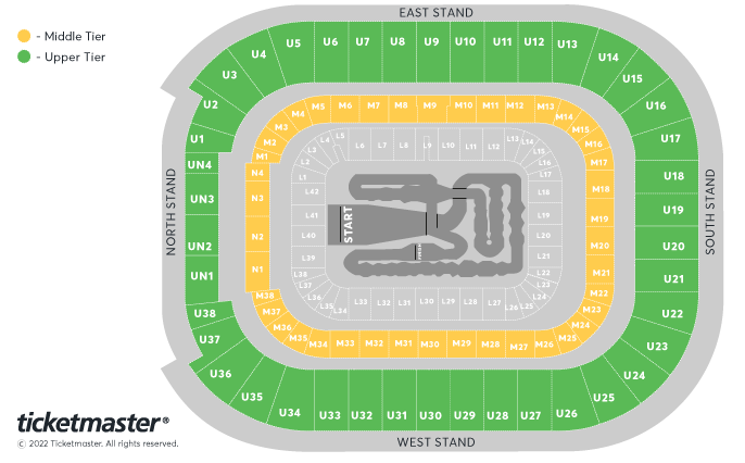 World Supercross British Grand Prix Seating Plan at Principality Stadium