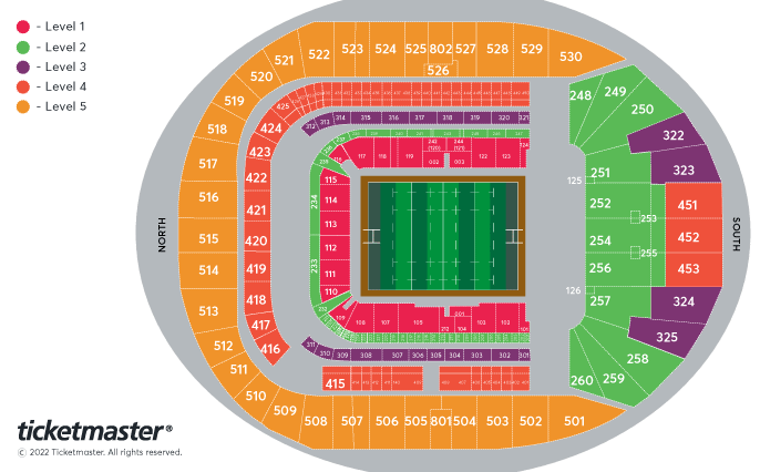 The Killik Cup - Barbarians v All Blacks XV Seating Plan at Tottenham Hotspur Stadium