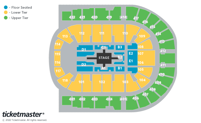 Roger Waters Seating Plan at The O2 Arena