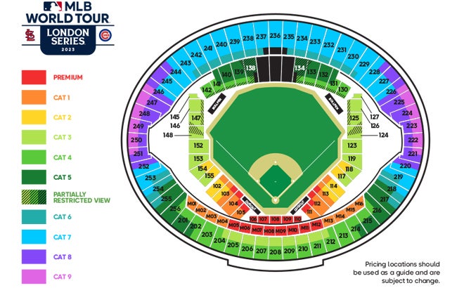 MLB London Series - St. Louis Cardinals V Chicago Cubs Weekend Ticket Seating Plan at London Stadium