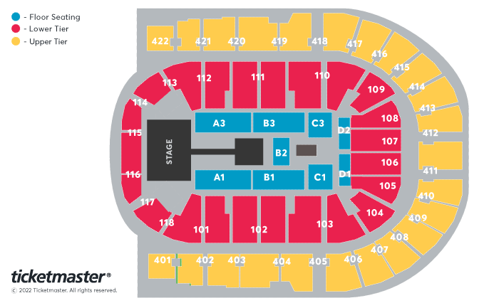 Michael Bublé Seating Plan at The O2 Arena