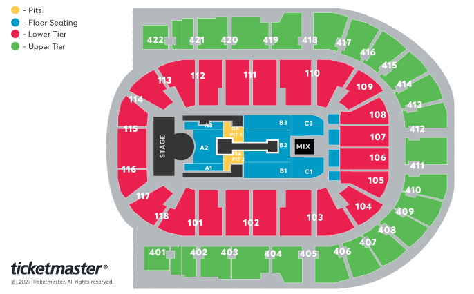 MADONNA: THE CELEBRATION TOUR Seating Plan at The O2 Arena