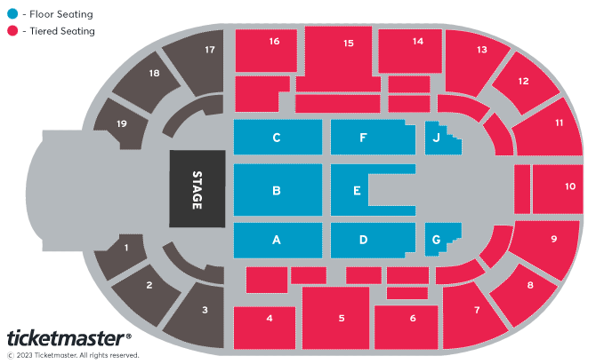 S Club 7 Seating Plan at Motorpoint Arena Nottingham