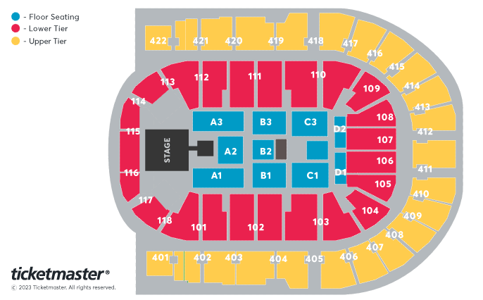 JLS Seating Plan at The O2 Arena