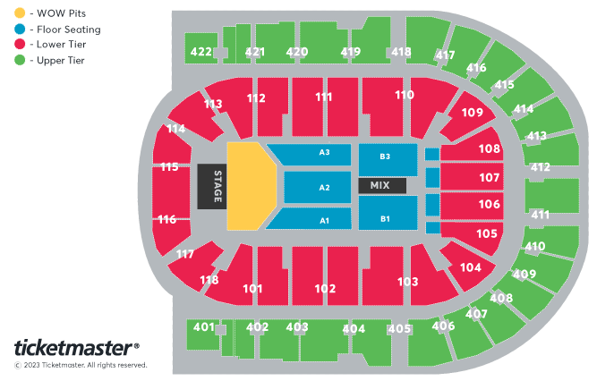 Busted Seating Plan at The O2 Arena