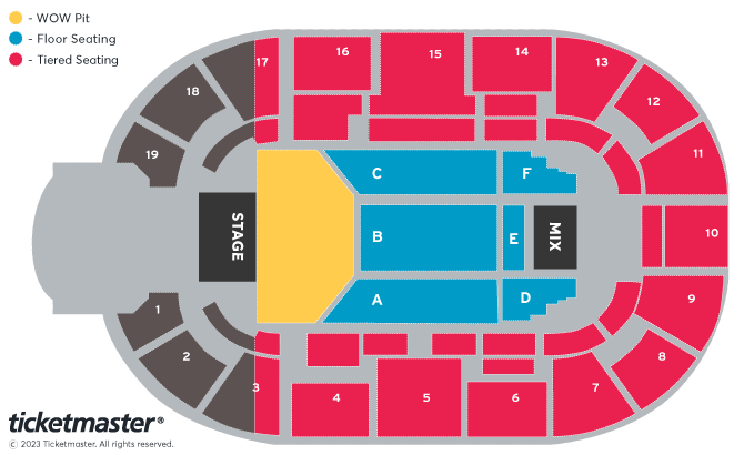 Busted Seating Plan at Motorpoint Arena Nottingham