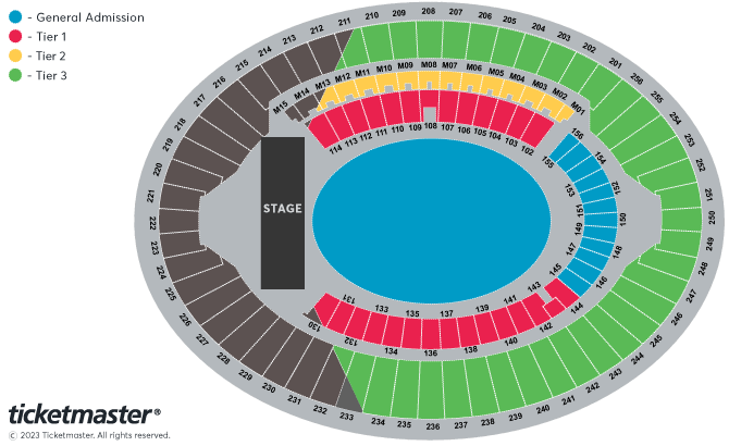 Foo Fighters - EVERYTHING OR NOTHING AT ALL UK TOUR Seating Plan at London Stadium