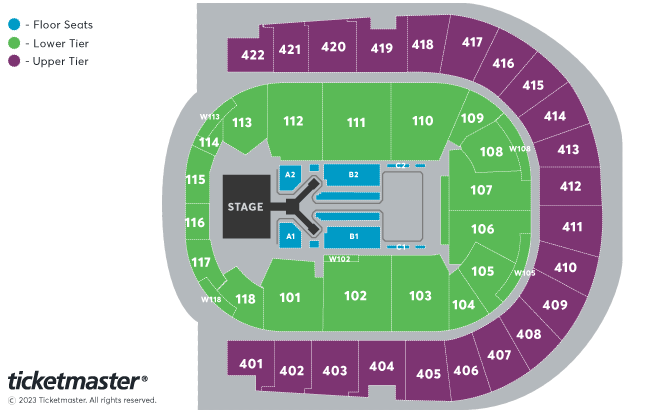 Jonas Brothers: FIVE ALBUMS. ONE NIGHT Seating Plan at The O2 Arena