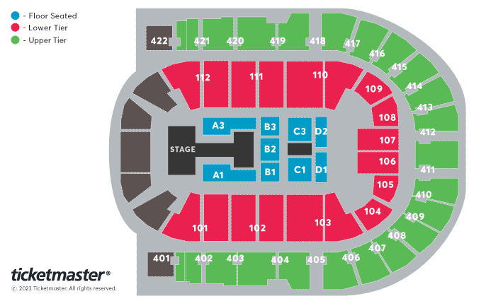 MAYDAY - [ FLY TO 2023 ] EUROPEAN TOUR Seating Plan at The O2 Arena