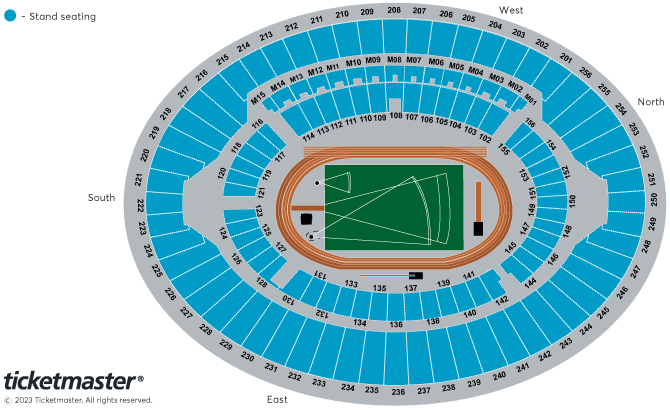 London Athletics Meet 2024 Seating Plan at London Stadium