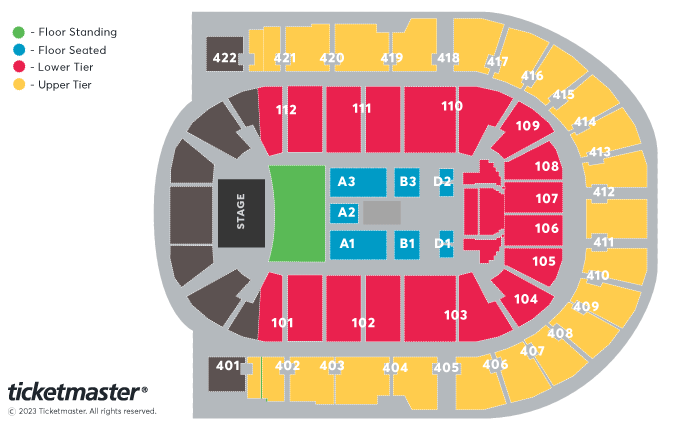 Chris Stapleton's All-American Road Show Goes Across The Pond Seating Plan at The O2 Arena