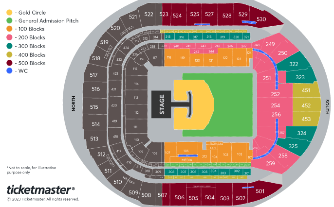 P!NK - Summer Carnival 2024 Seating Plan at Tottenham Hotspur Stadium