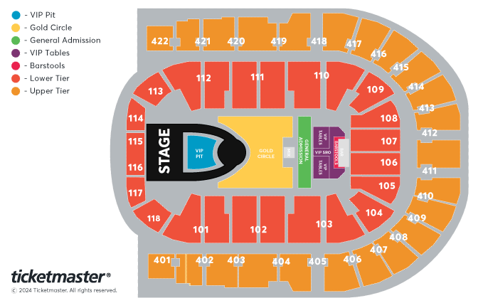 USHER: Past Present Future Seating Plan at The O2 Arena