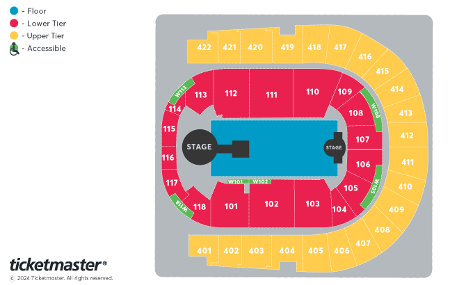 Childish Gambino: The New World Tour Seating Plan at The O2 Arena