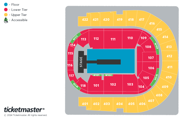 More Life - Pass the Mic: Stephen Lawrence 50th Birthday Celebration Seating Plan at The O2 Arena